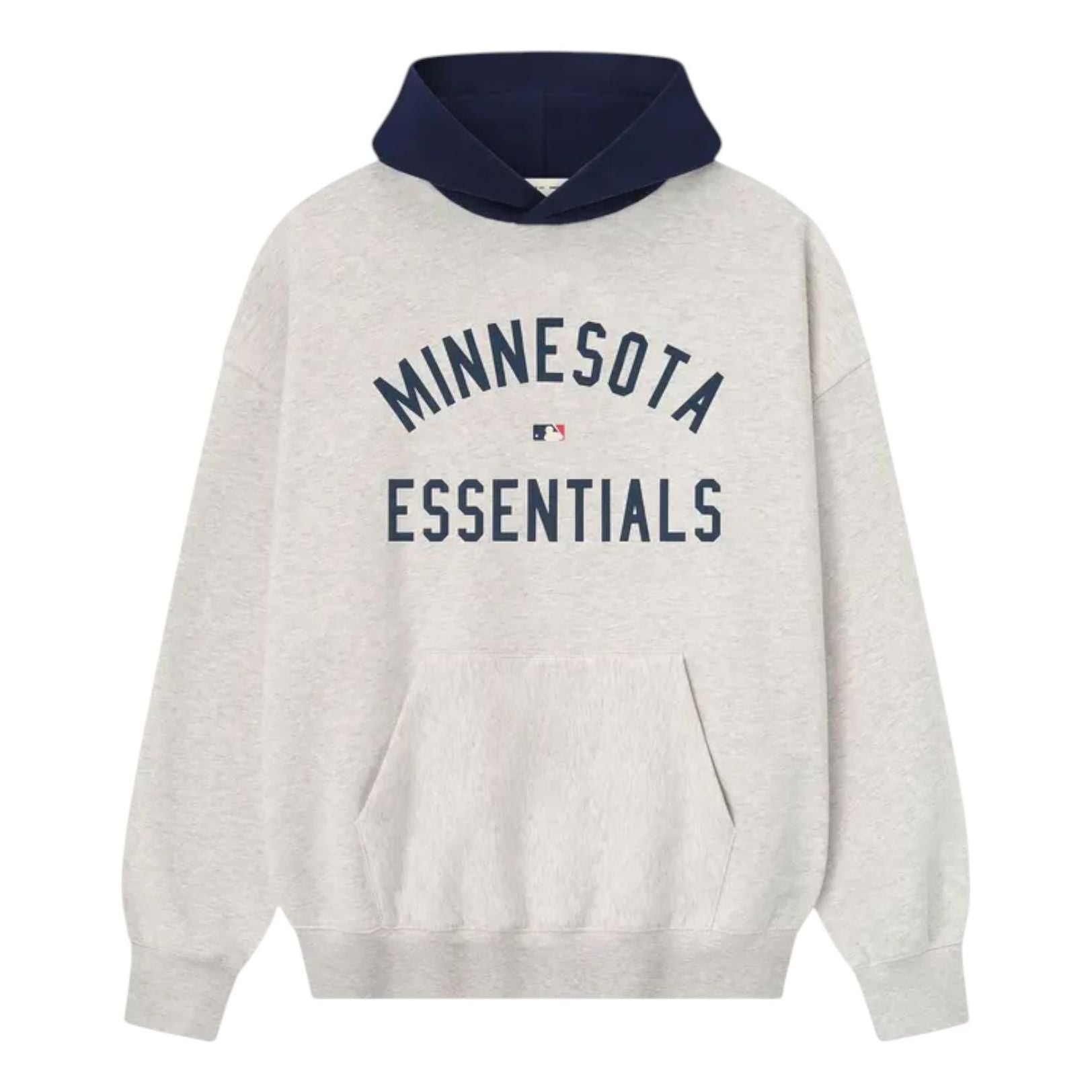 Fear of God Essentials Twins Sport Hoodie 'Oatmeal Heather Midnight Navy' 192ML252015F
