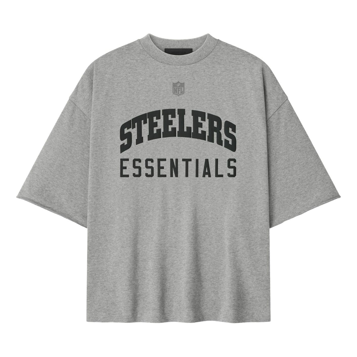 Fear of God Essentials x NFL FW25 Steelers 90s 3/4 Sleeve Football T-Shirt 'Concrete Heather' 125NF252112F