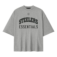 Fear of God Essentials x NFL FW25 Steelers 90s 3/4 Sleeve Football T-Shirt 'Concrete Heather' 125NF252112F