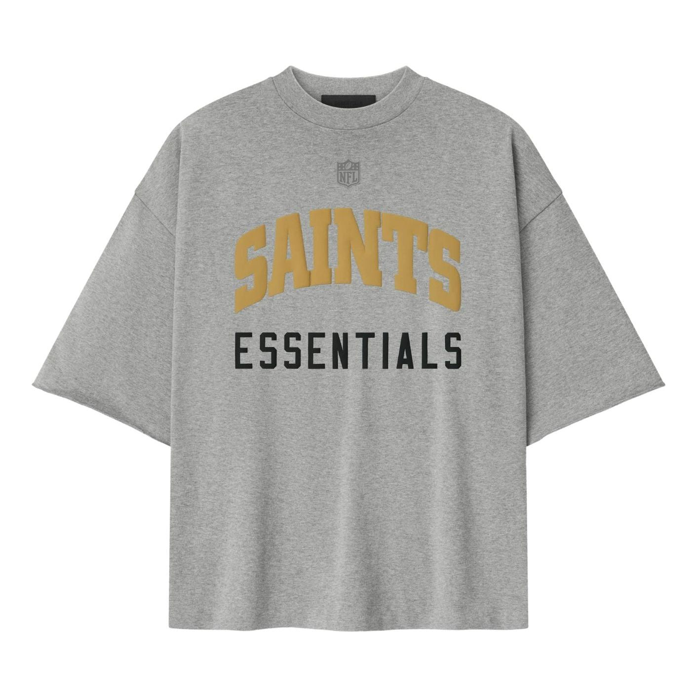Fear of God Essentials x NFL FW25 Saints 90s 3/4 Sleeve Football T-Shirt 'Concrete Heather' 125NF252116F
