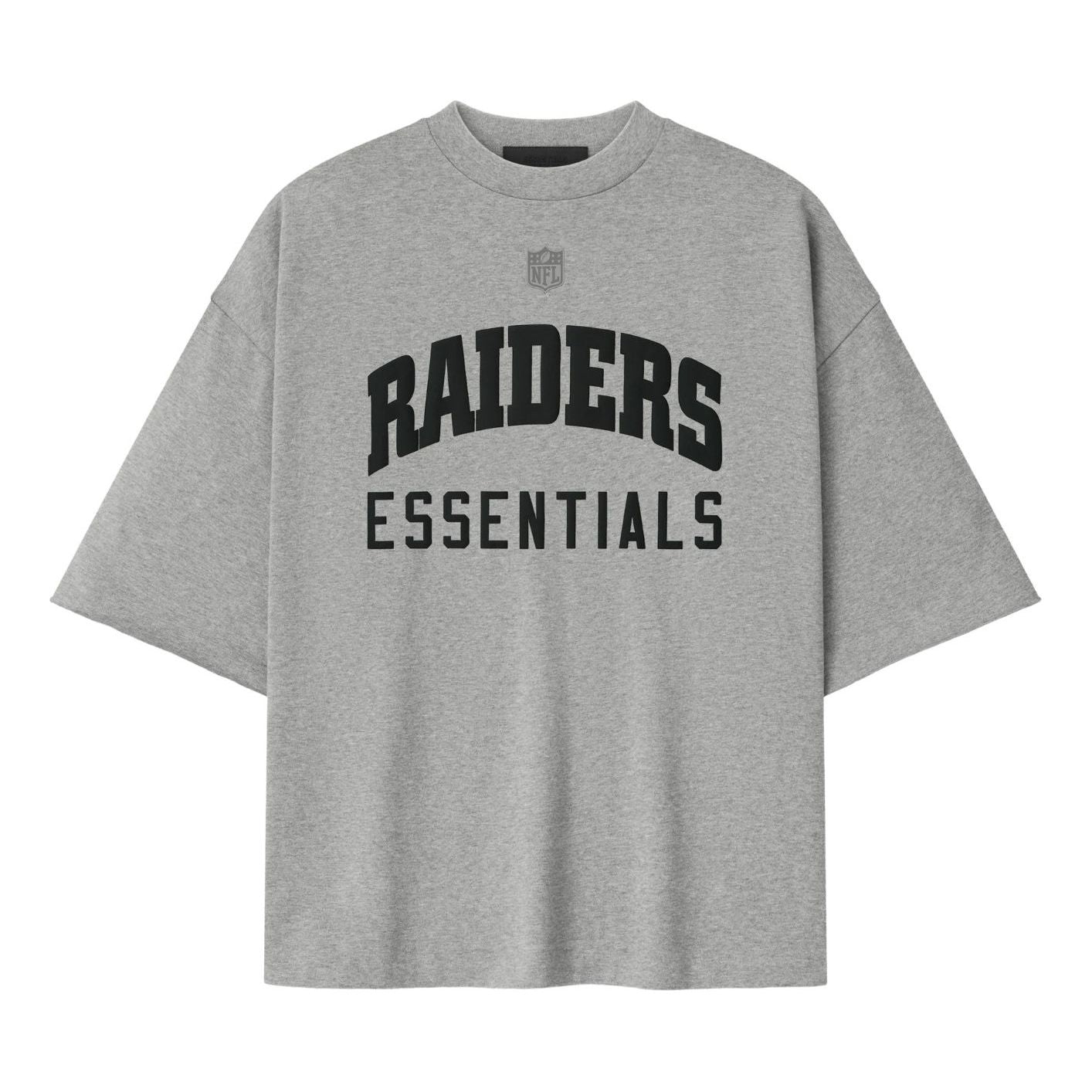 Fear of God Essentials x NFL FW25 Raiders 90s 3/4 Sleeve Football T-Shirt 'Concrete Heather' 125NF252117F