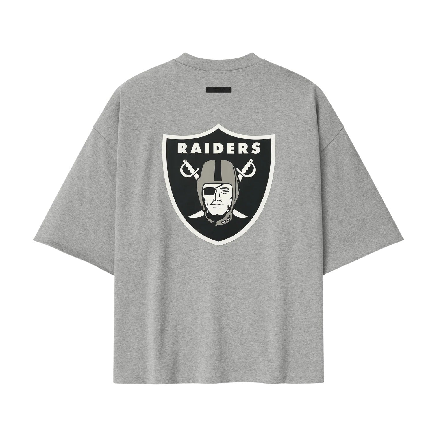 Fear of God Essentials x NFL FW25 Raiders 90s 3/4 Sleeve Football T-Shirt 'Concrete Heather' 125NF252117F