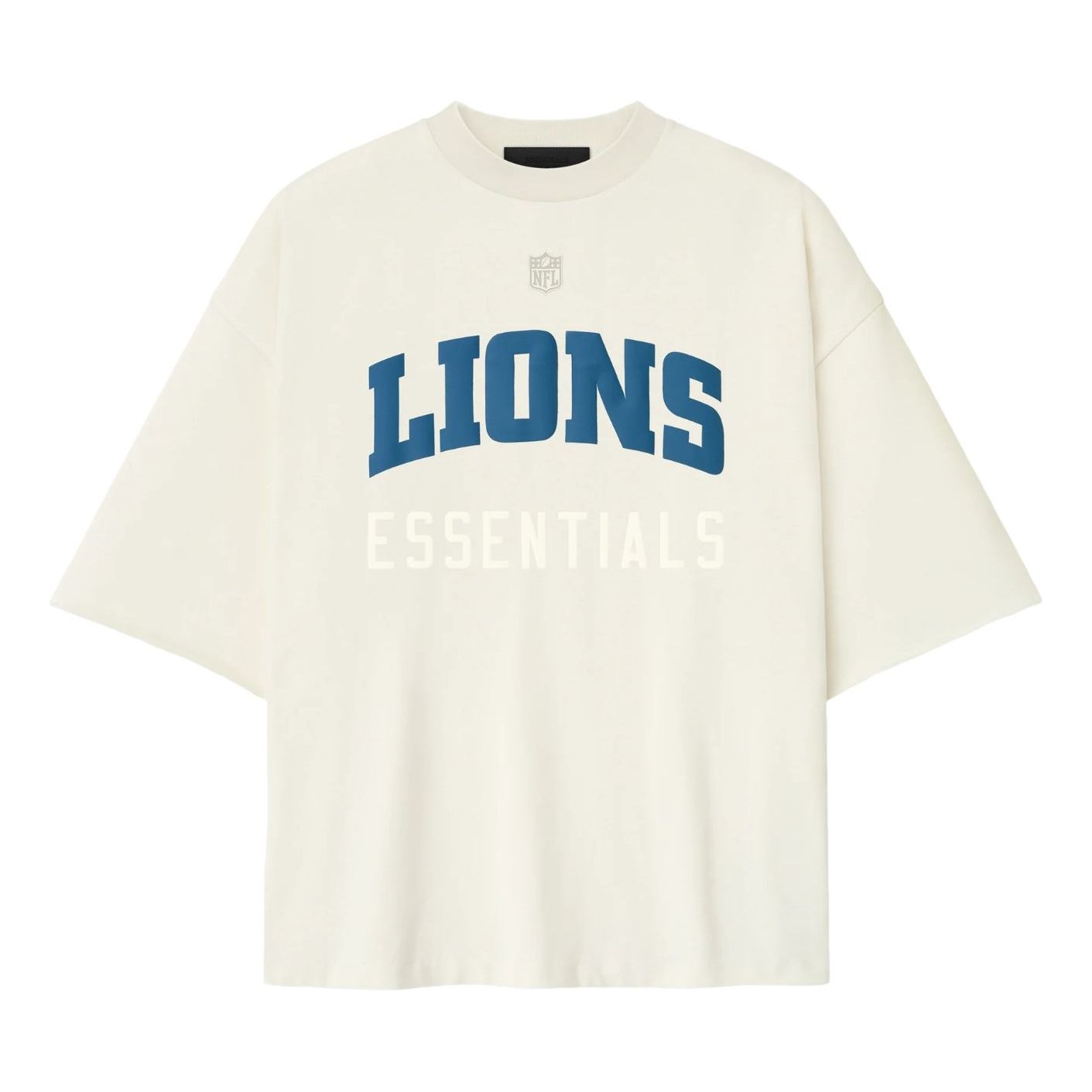 Fear of God Essentials x NFL FW25 Lions 90s 3/4 Sleeve Football T-Shirt 'Cream White' 125NF252118F