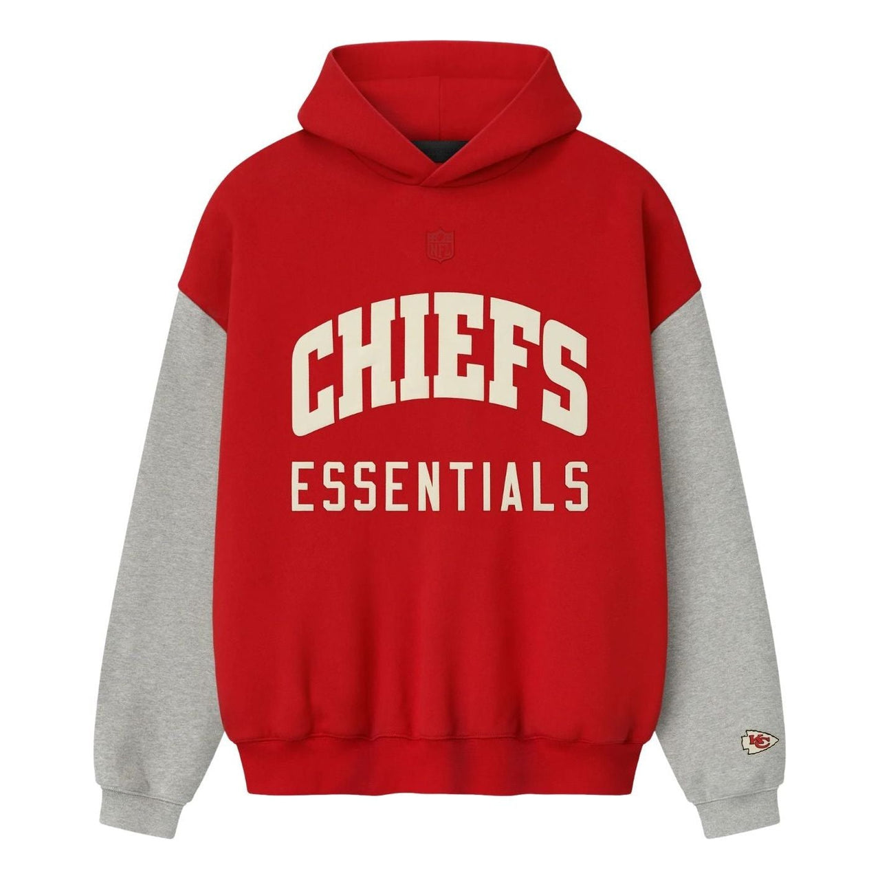 Fear of God Essentials x NFL FW25 Chiefs Sport Hoodie 'Red Concrete Heather' 192NF256413F