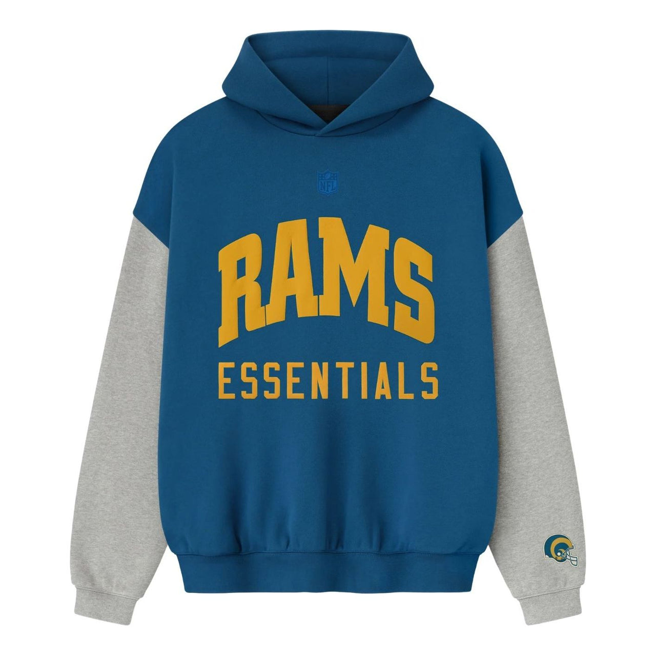 Fear of God Essentials x NFL FW25 Rams Sport Hoodie 'Blue Sapphire Concrete Heather' 192NF256414F