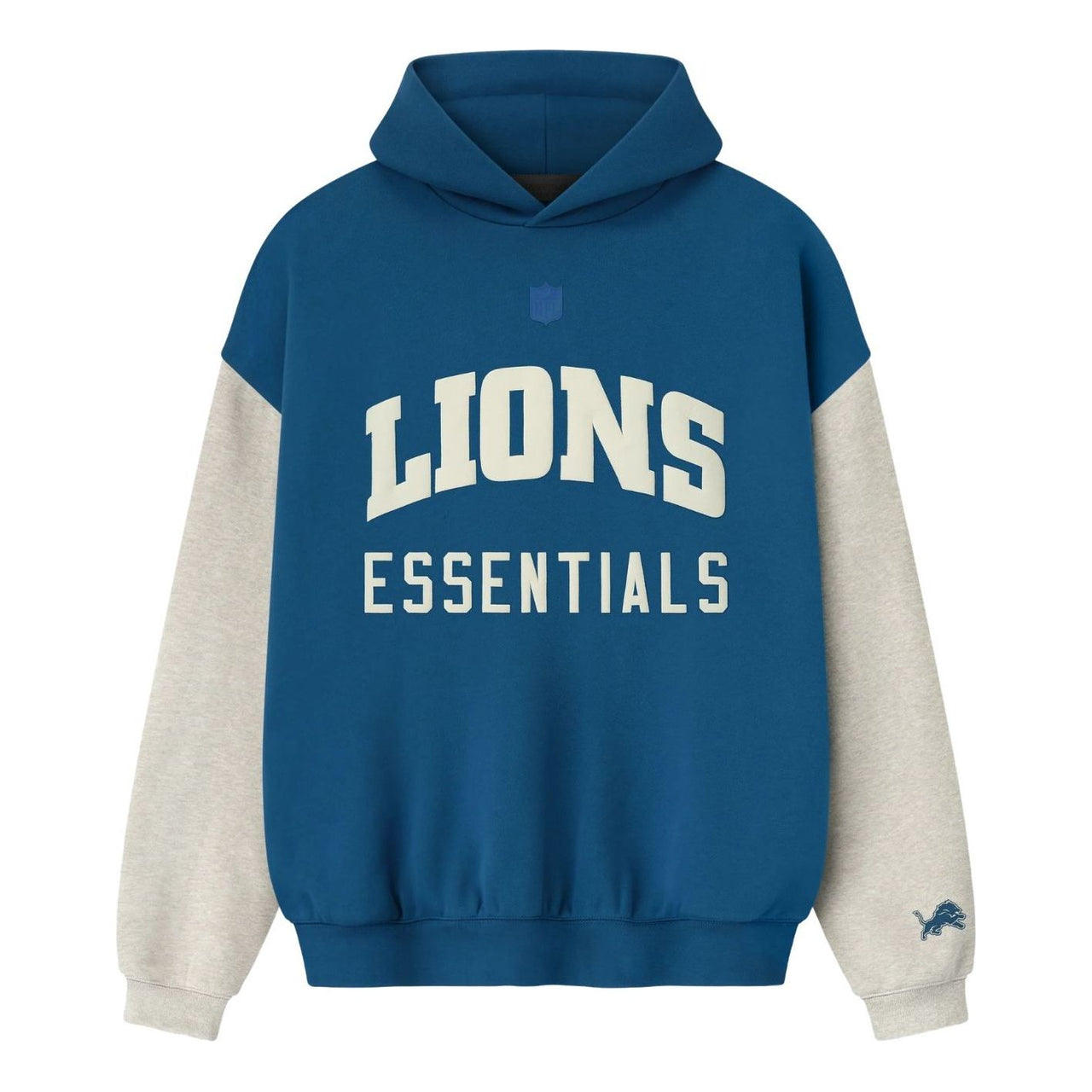 Fear of God Essentials x NFL FW25 Lions Sport Hoodie 'Blue Sapphire Heather Stone' 192NF256418F