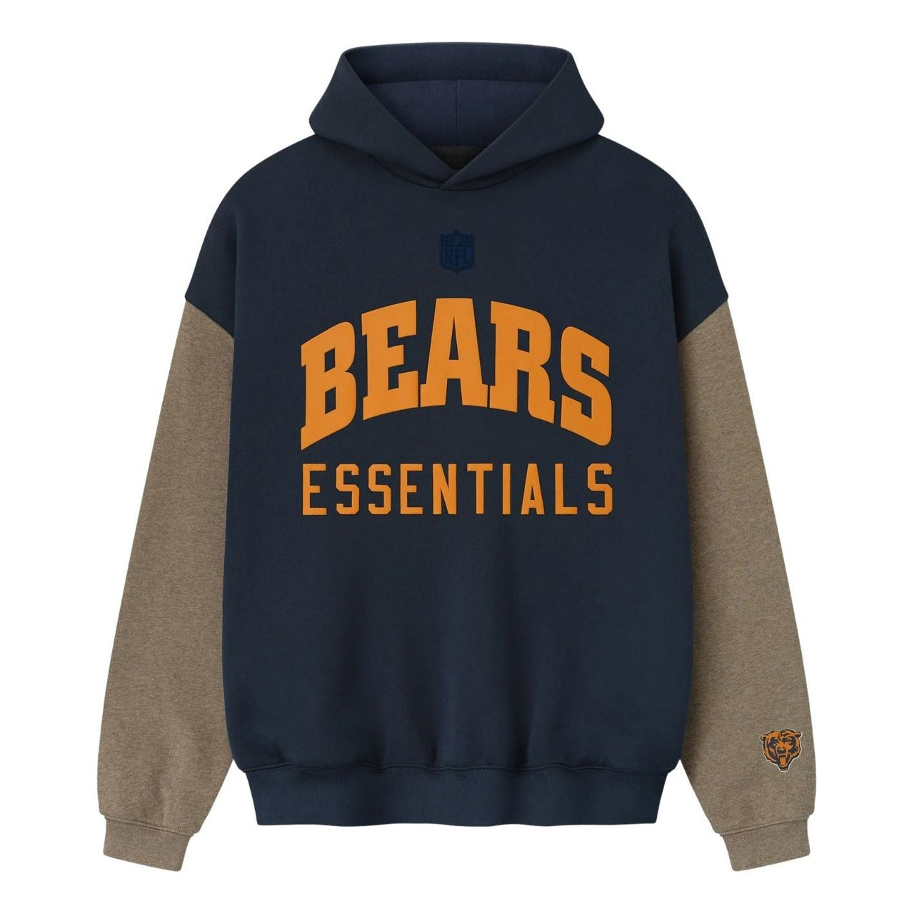 Fear of God Essentials x NFL FW25 Bears Sport Hoodie 'Dark Sapphire Homestead Heather' 192NF256422F
