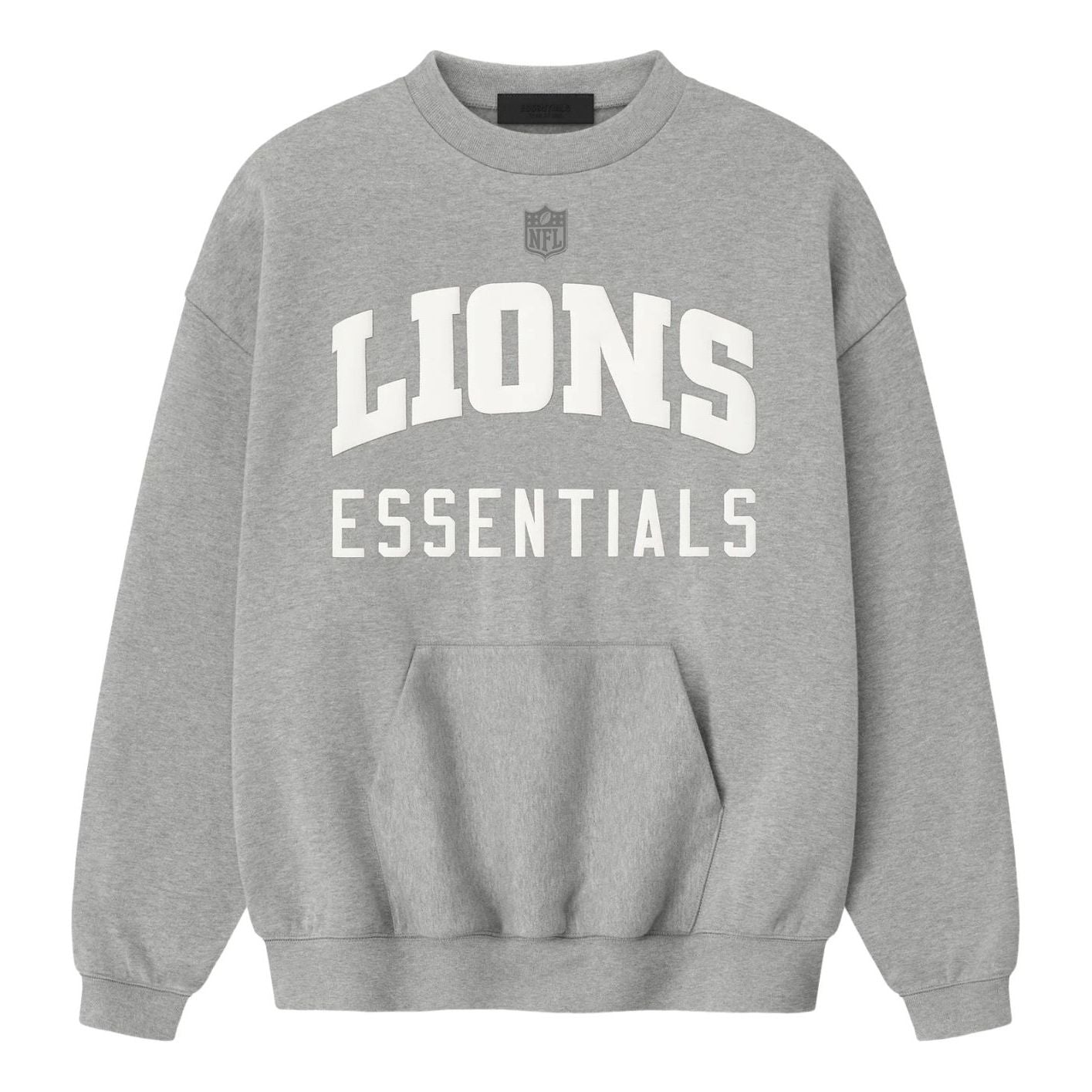 Fear of God Essentials x NFL FW25 Lions Sport Crewneck 'Concrete Heather' 192NF256518F