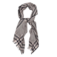 Brunello Cucinelli Check-Print Frayed-Edge Scarf
