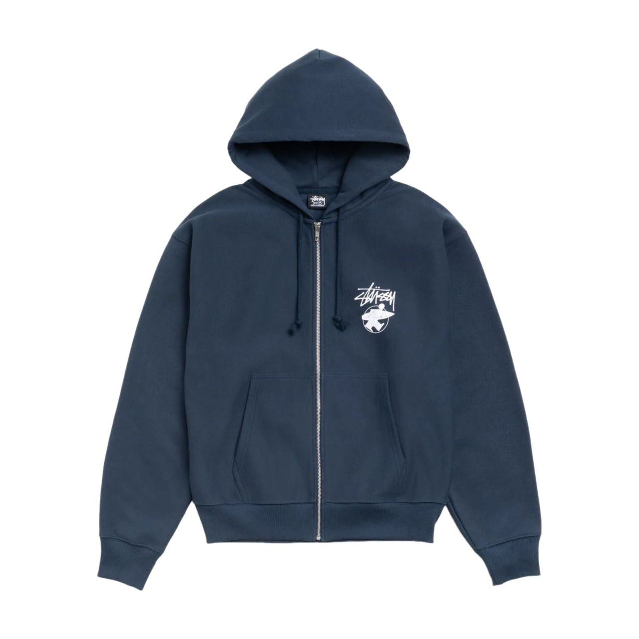 Stussy Long Haul Zip Hoodie 'Navy' 1975185-NAVY