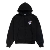 Stussy Dot Surf Puff Print Zip Hoodie 'Black' 1975195-BLAC