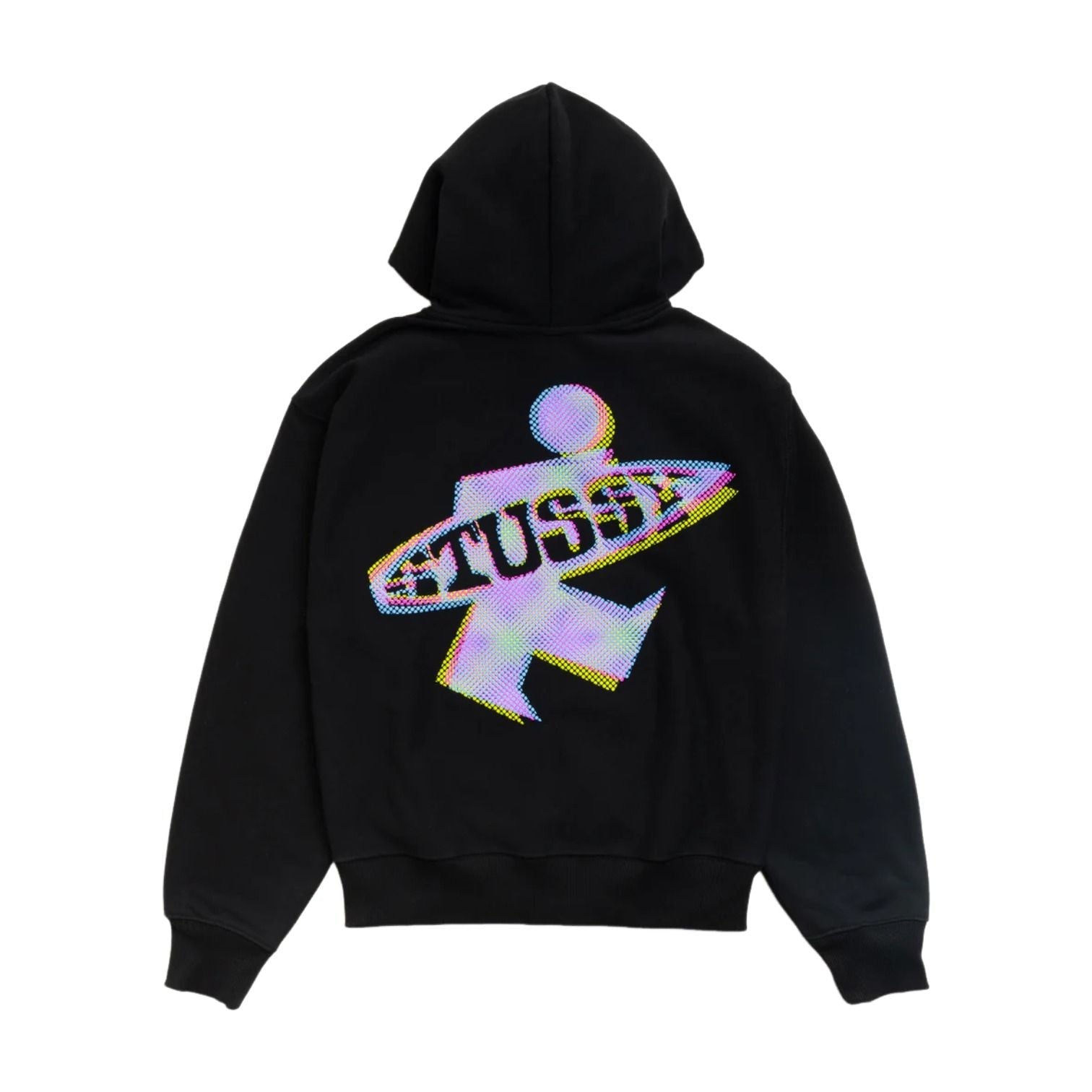 Stussy Dot Surf Puff Print Zip Hoodie 'Black' 1975195-BLAC