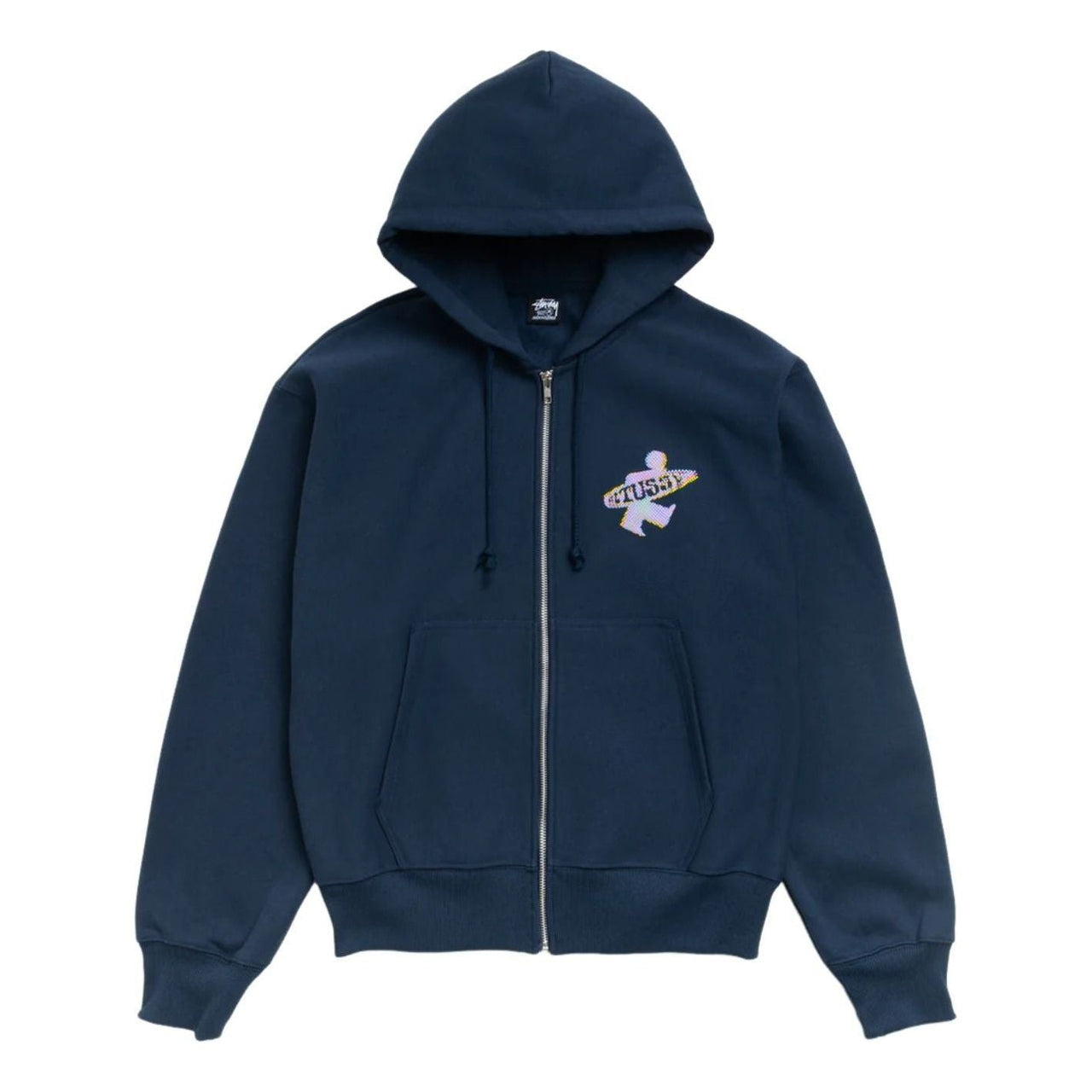 Stussy Dot Surf Puff Print Zip Hoodie 'Navy' 1975195-NAVY
