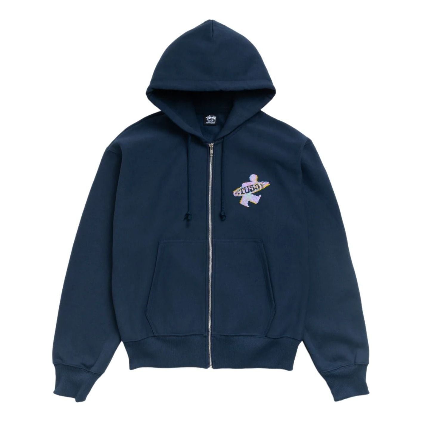 Stussy Dot Surf Puff Print Zip Hoodie 'Navy' 1975195-NAVY