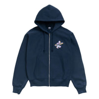 Stussy Dot Surf Puff Print Zip Hoodie 'Navy' 1975195-NAVY