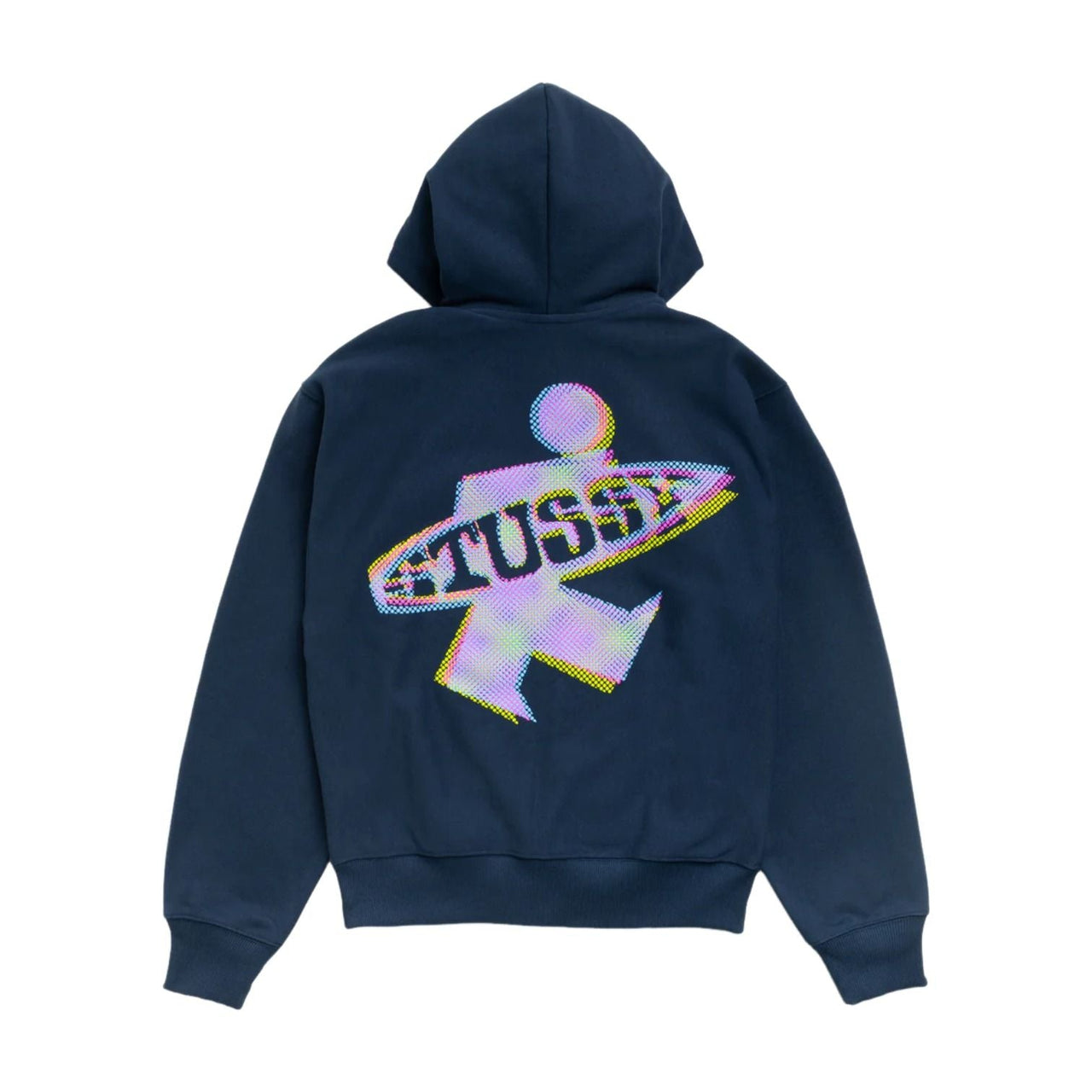 Stussy Dot Surf Puff Print Zip Hoodie 'Navy' 1975195-NAVY