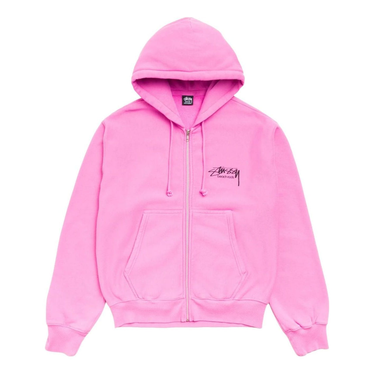 Stussy Beach Roots Zip Hoodie Garment Dyed 'Pink' 1975198-PINK
