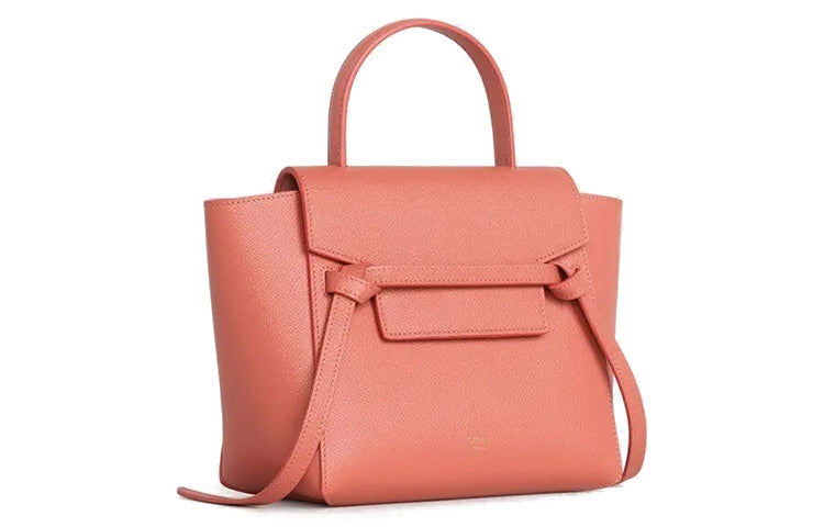 CELINE Grained Calfskin Catfish Bag Shoulder Bag Crossbody Bag Handbag Extra Mini Women's Pink Orange
