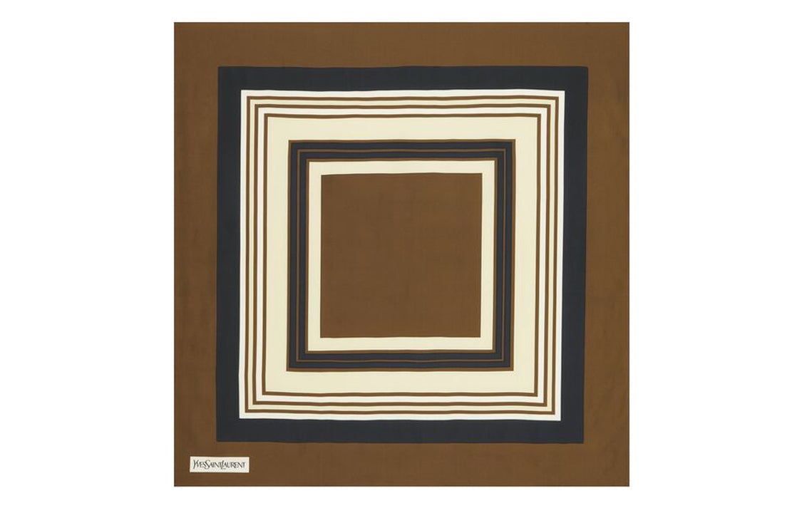 SAINT LAURENT Logo Detailed Square Scarf