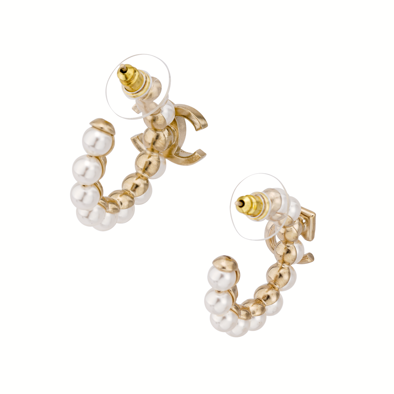 CHANEL Earrings Women's Gold