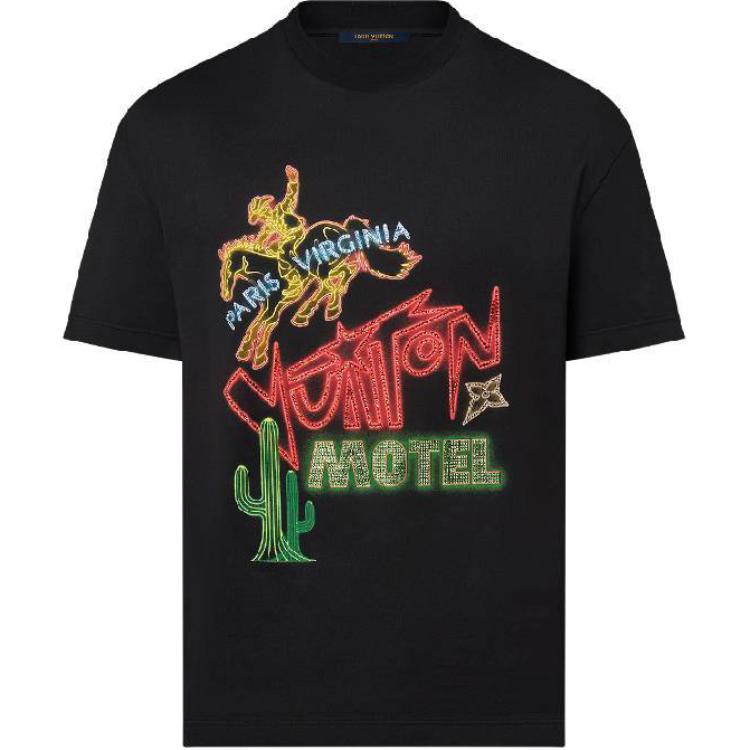 LOUIS VUITTON Graphic Embellished Cotton T-Shirt