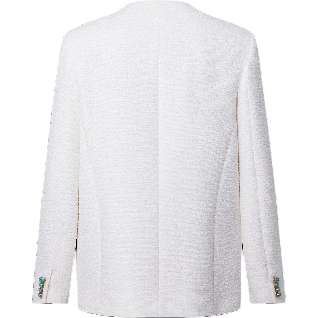 LOUIS VUITTON Chic Collarless Baby Llama And Wool-Blend Jacket