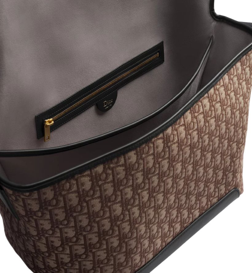 DIOR 26 Large Jett Messenger Bag with Flap 'Brown' 1DBME210YUS-H45E