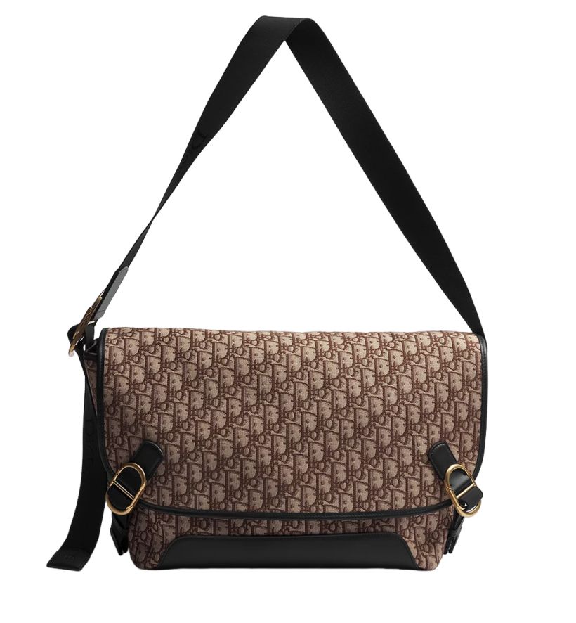DIOR 26 Large Jett Messenger Bag with Flap 'Brown' 1DBME210YUS-H45E