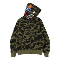 A Bathing Ape 1st Camo Shark Full Zip Hoodie 'Green' 1K20-115-009-GREEN