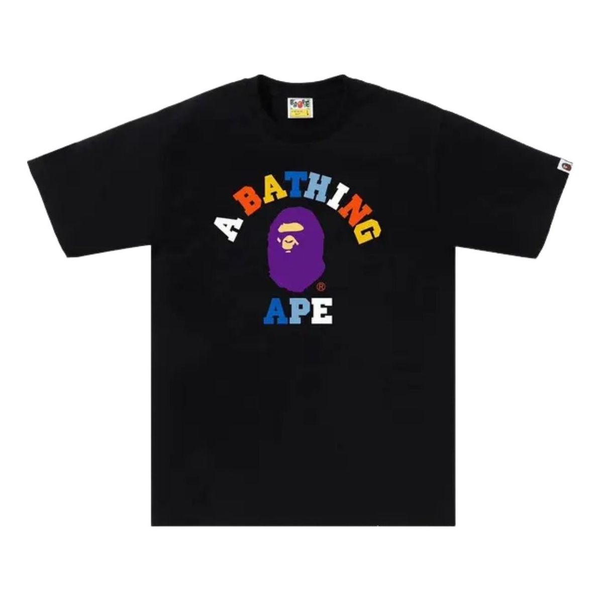 A Bathing Ape Colors College Tee 'Black' 1K30-110-014-BLACK
