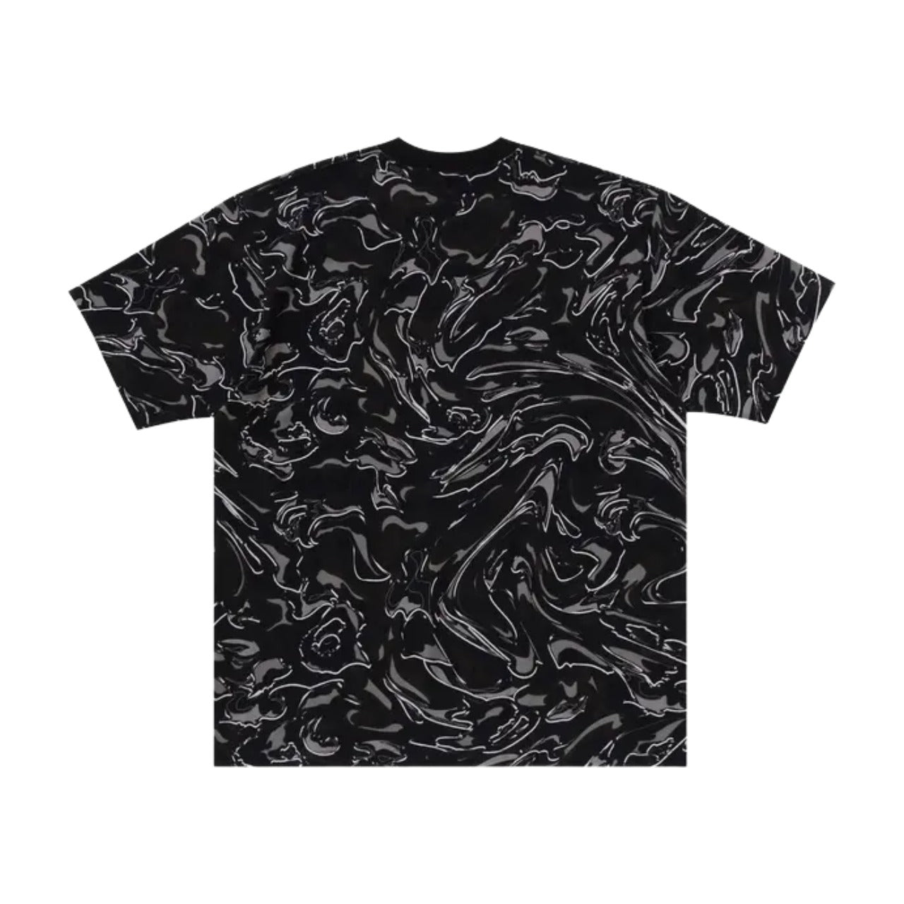 A Bathing Ape Marbling Camo One Point Relaxed Fit Tee 'Black' 1K80-109-305-BLACK