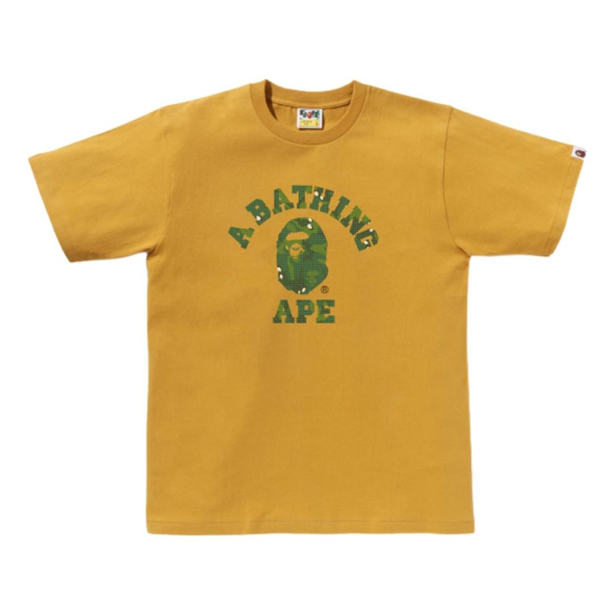 A Bathing Ape Bitmap College Tee 'Yellow' 1K80-110-039-YELLOW