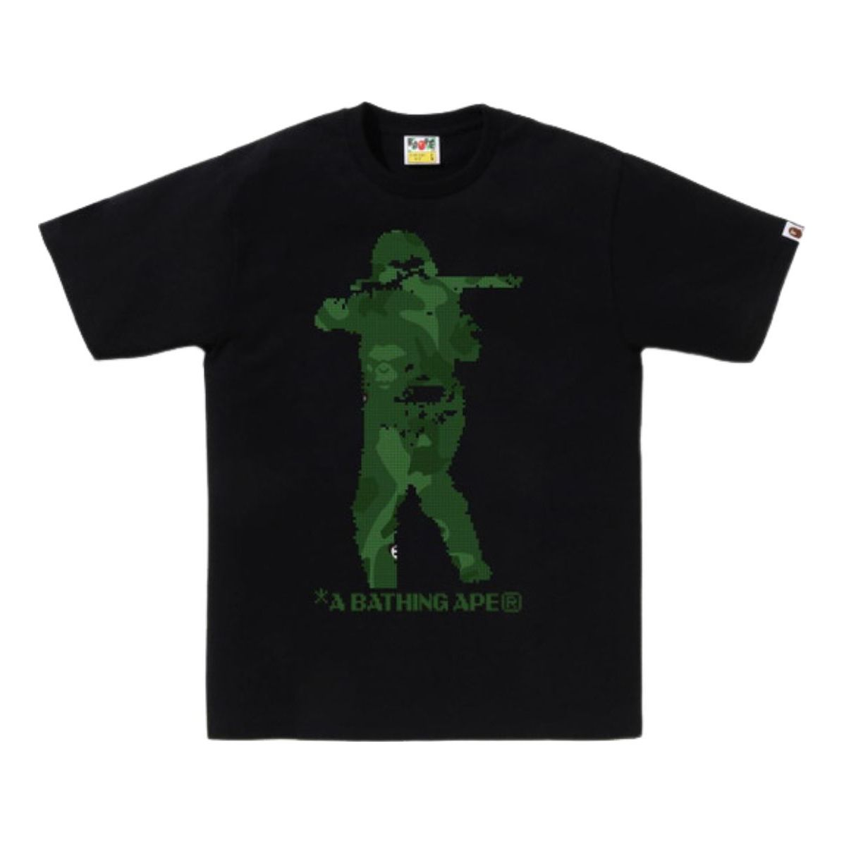 A Bathing Ape Bitmap Soldier Tee 'Black' 1K80-110-042-BLACK