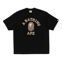 A Bathing Ape Sta Houndstooth College Relaxed Fit Tee 'Black' 1K80-110-338-BLACK