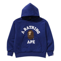 A Bathing Ape College Puffy Relaxed Fit Pullover Hoodie 'Blue' 1K80-114-012-BLUE