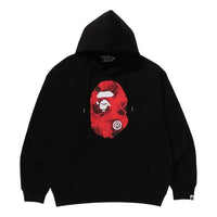 A Bathing Ape Floral Solid Camo Ape Head Relaxed Fit Pullover Hoodie 'Black' 1K80-114-301-BLACK