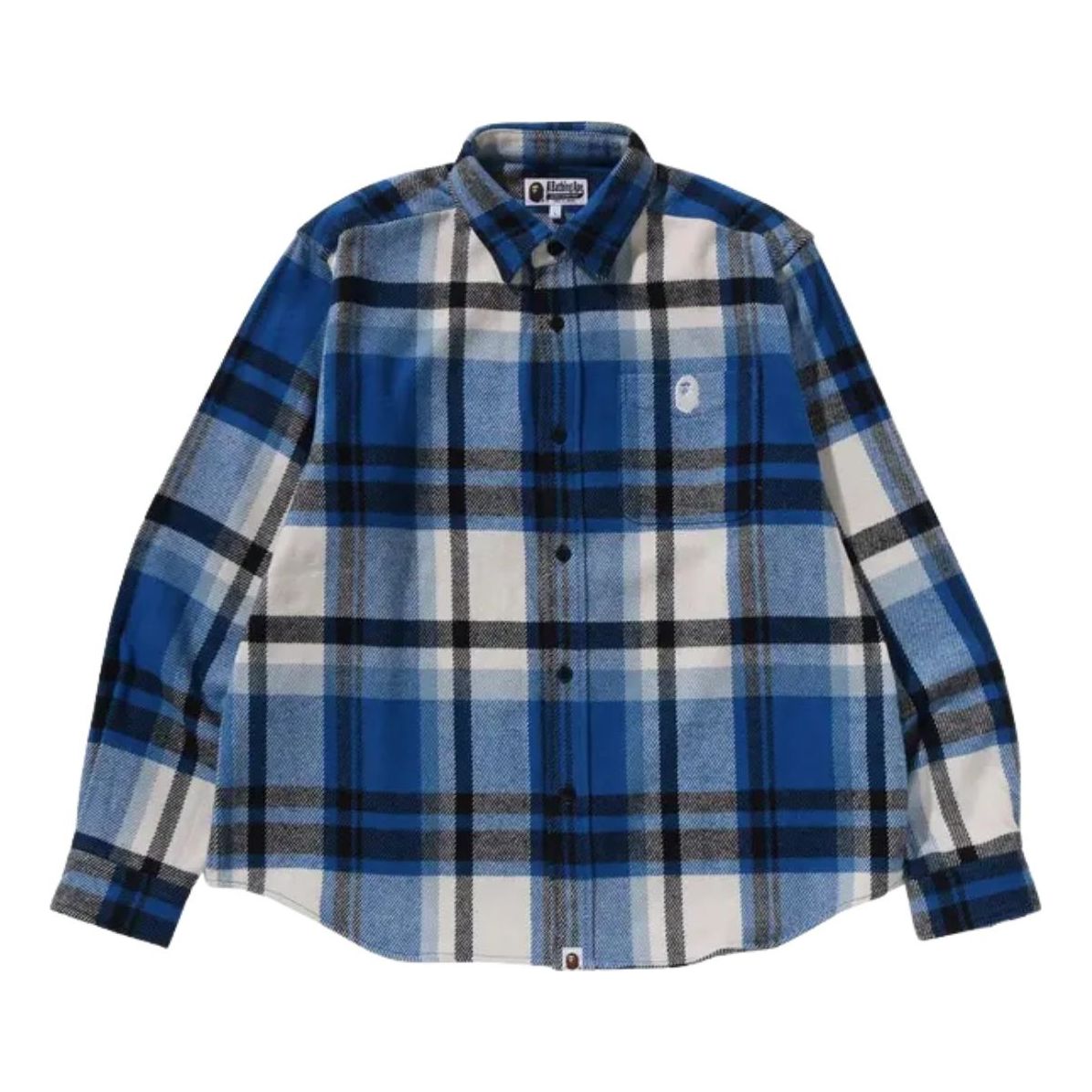 A Bathing Ape Check Relaxed Fit Shirt 'Blue' 1K80-131-004-BLUE