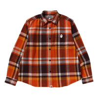 A Bathing Ape Check Relaxed Fit Shirt 'Orange' 1K80-131-004-ORANGE