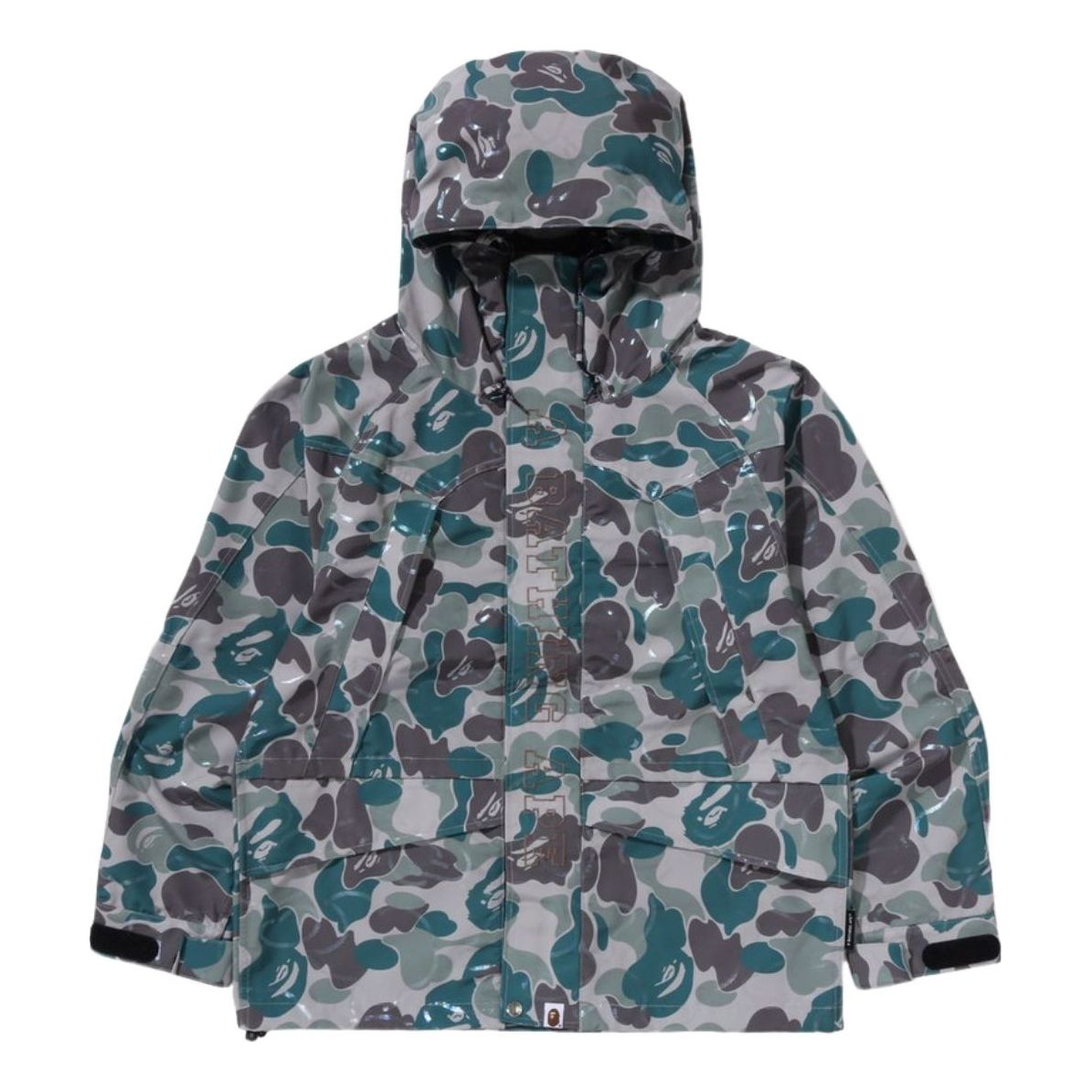 A Bathing Ape Laminated Camo Snowboard Jacket 'Beige' 1K80-140-001-BEIGE