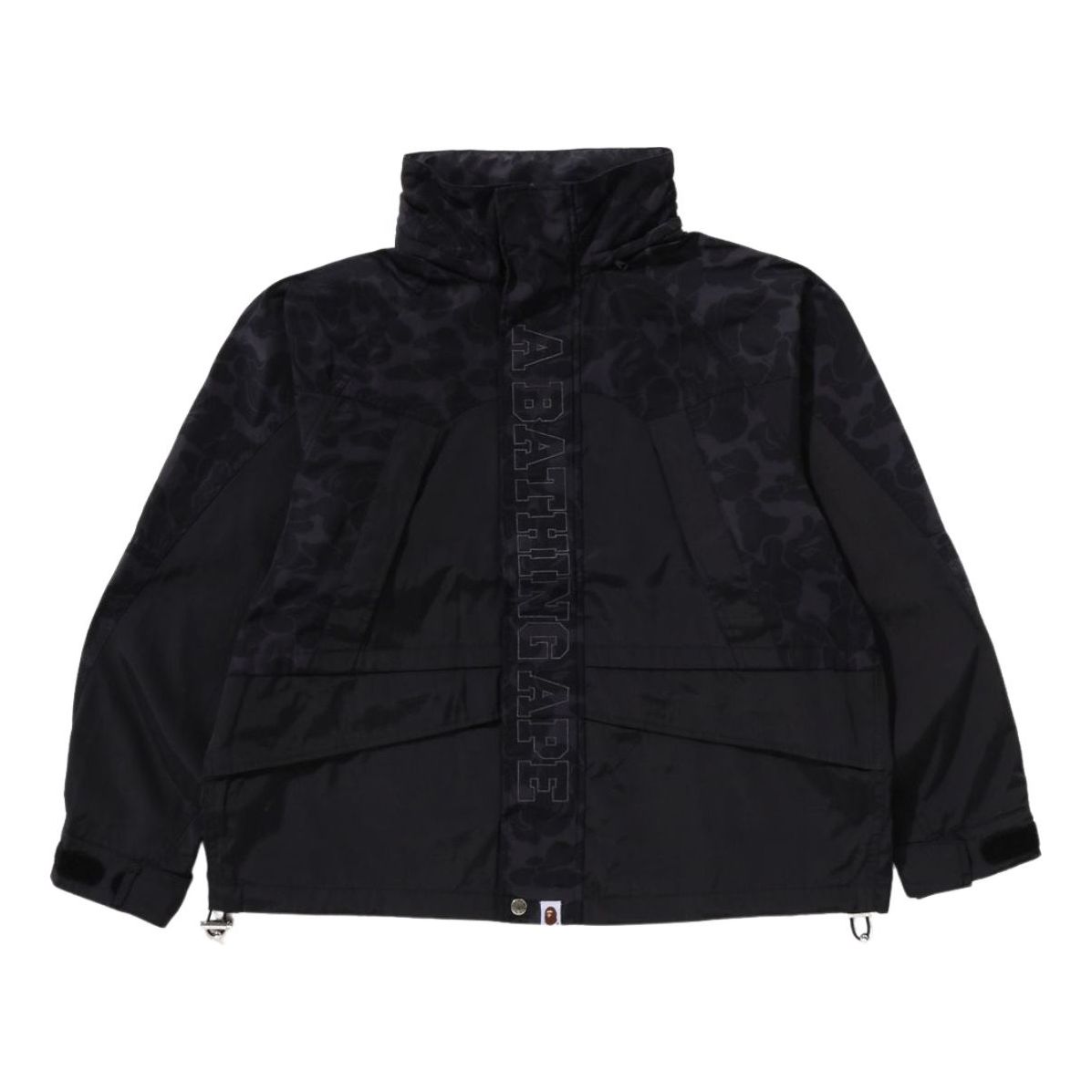 A Bathing Ape Camo Panel Snowboard Jacket 'Black' 1K80-140-324-BLACK