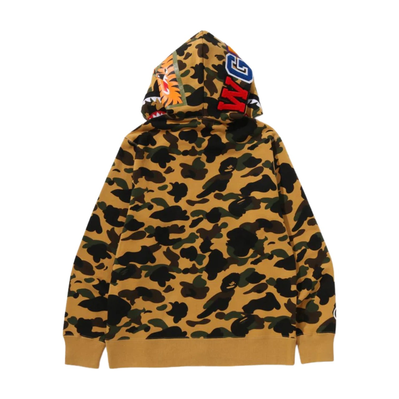 A Bathing Ape 1ST Camo Shark Full Zip Hoodie 'Yellow ' 1L80-115-007-YELLOW