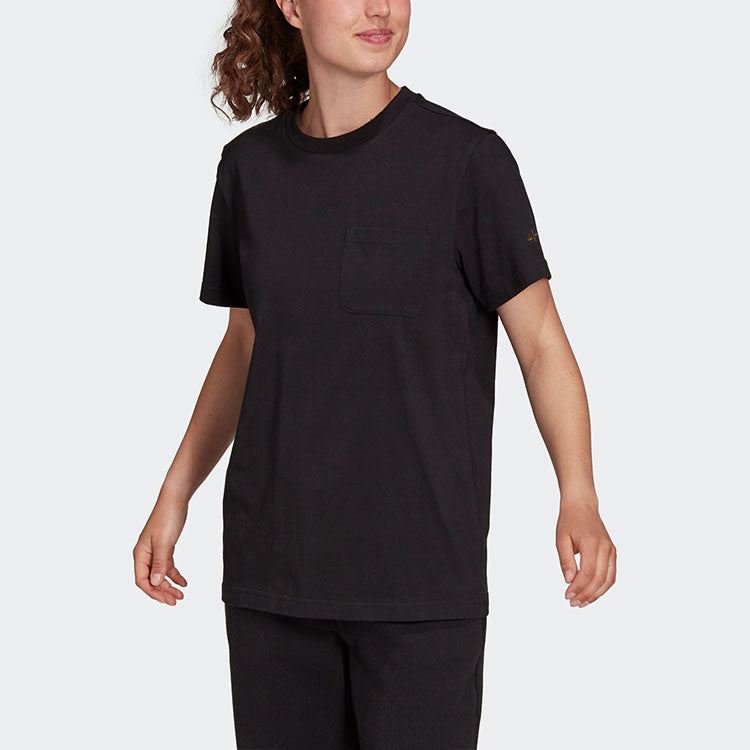 (WMNS) adidas Marimeko Gfx 1 Back Flowers Round Neck Short Sleeve Black T-Shirt GT8824