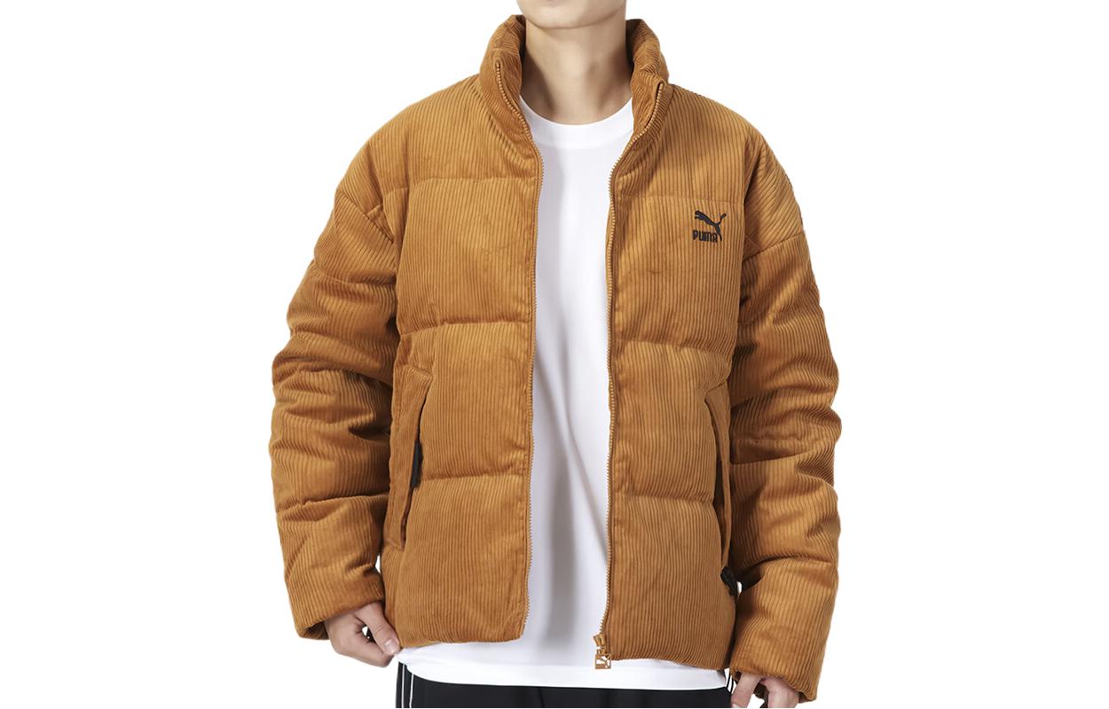 PUMA Classics Oversized Short Polyball Puffer Winter Jacket 'Brown' 535581-74
