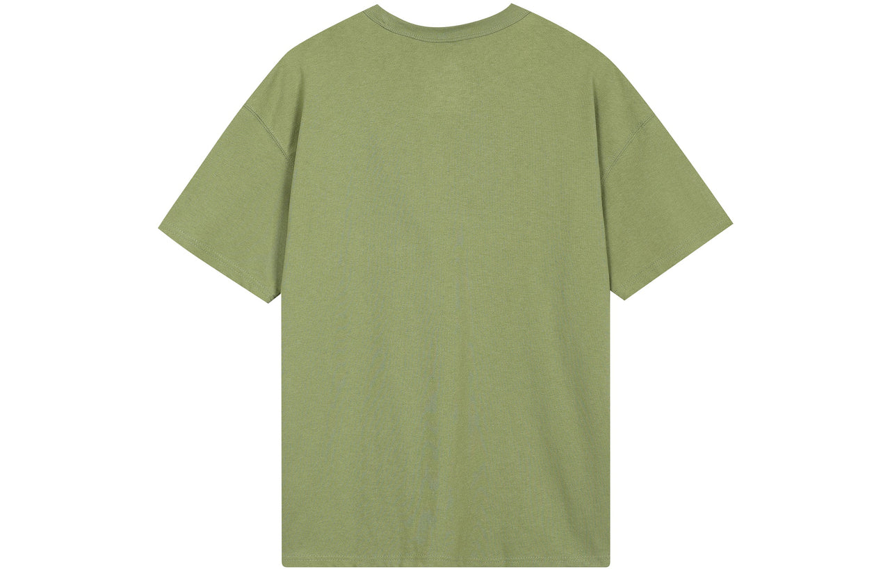 Men's Nike Solid Color Pocket Round Neck Loose Short Sleeve Green T-Shirt DQ9296-334