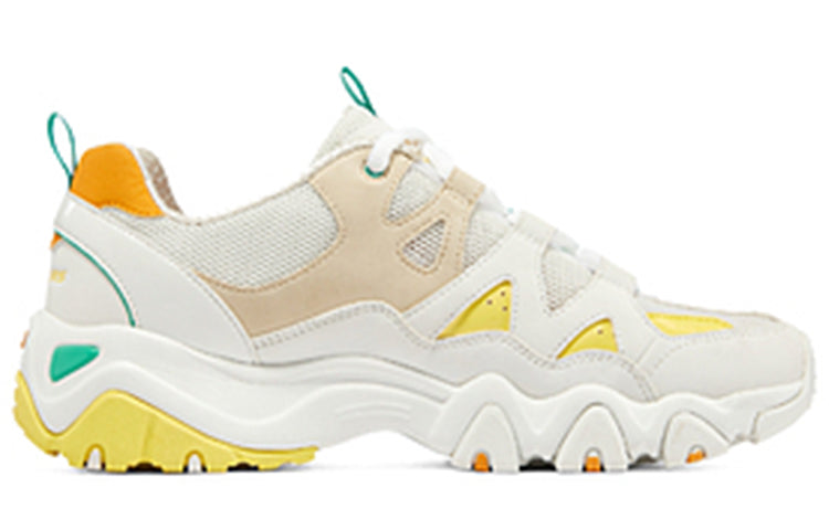 (WMNS) Skechers D'lites 2.0 'White Orange Yellow' 896091-WMLT