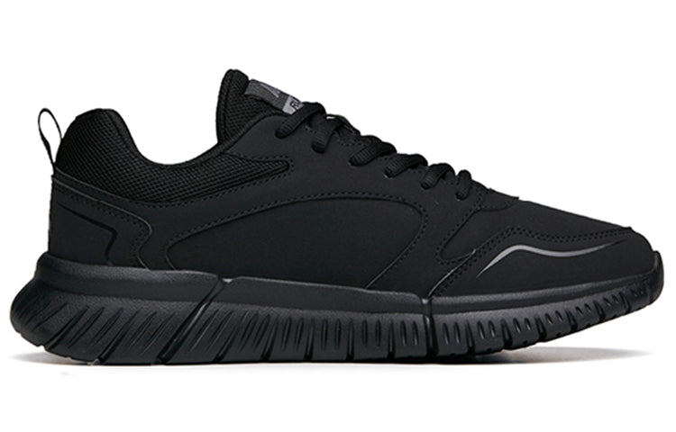 ANTA Running Series Sneakers Leather 'All Black' 912035527R-11