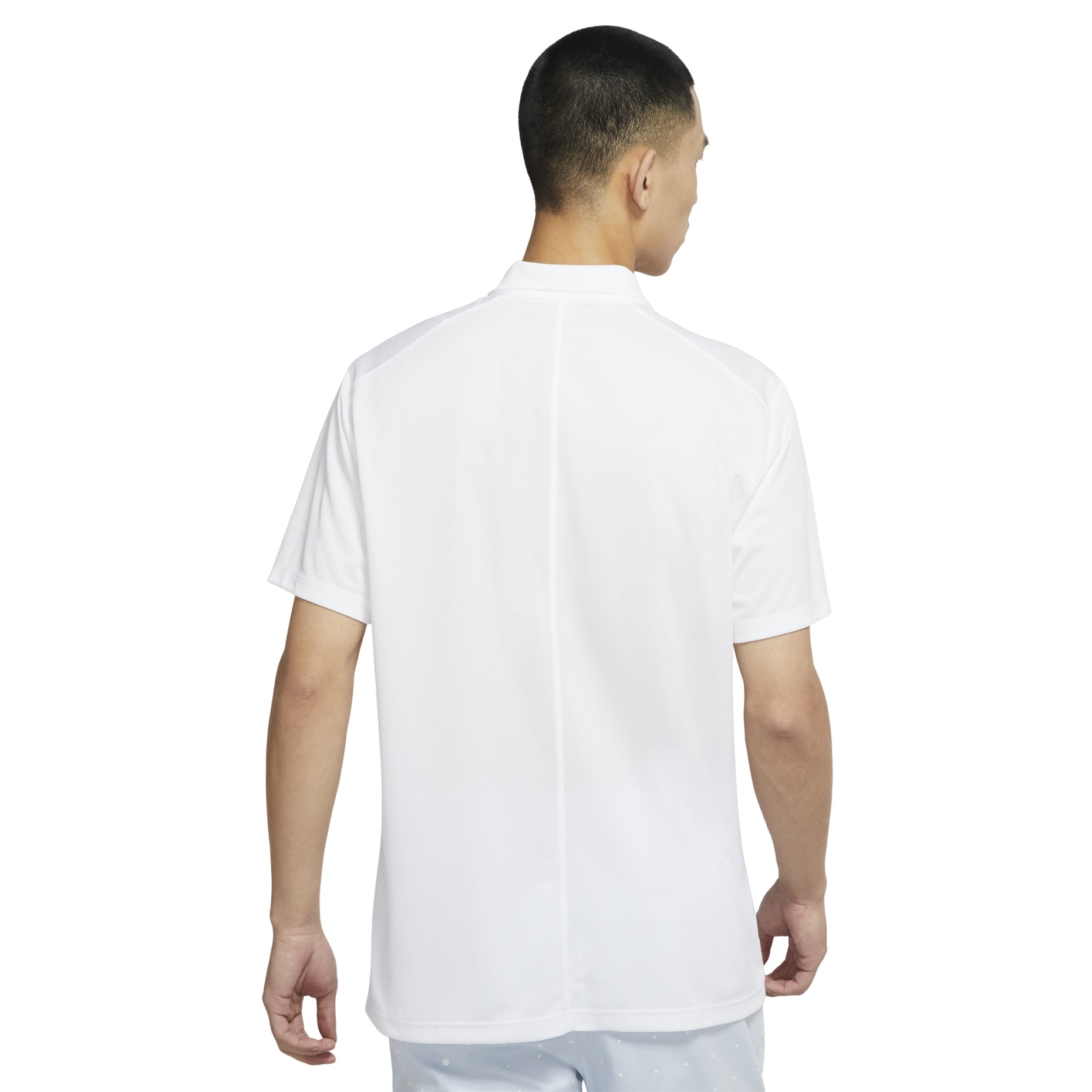 Men's Nike Dri-FIT Victory Solid Color Logo Printing Quick Dry Breathable Short Sleeve Polo Shirt White DH0823-100