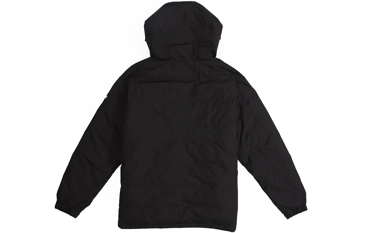 adidas originals Bos Logo Down J Stay Warm Solid Color hooded down Jacket Black GF0081