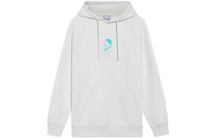 Li-Ning Sports Basketball Series Alphabet Printing Hoodie 'White Pink' AWDS103-2