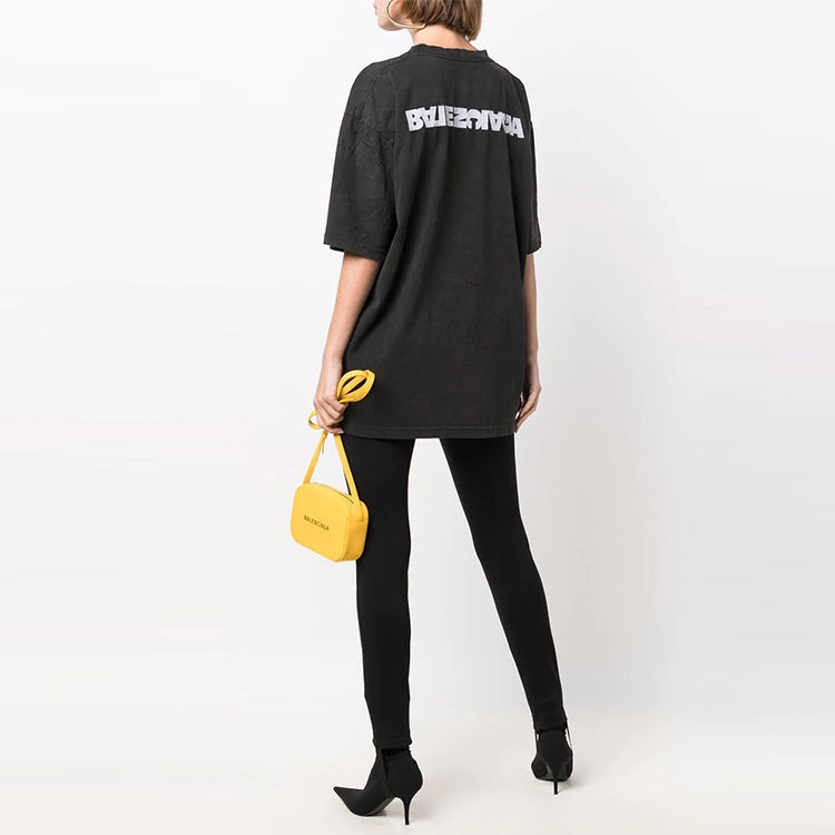 Balenciaga Turn Slit T-Shirt 'Black' 641655TLVB39034